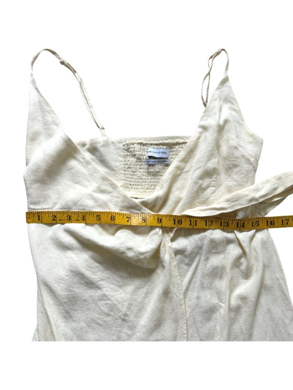 Urban Outfitters Women's Wrap Dress XS Summer Dressy Resort Wear Midi Yellow - Picture 4 of 5